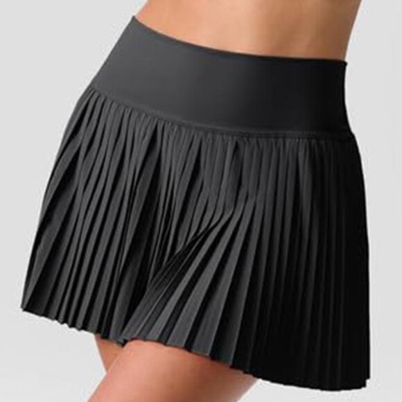 OTOS Athletic Skirt Skort Pleated With Shorts Pockets High Waist Tennis Blk S - Picture 7 of 9